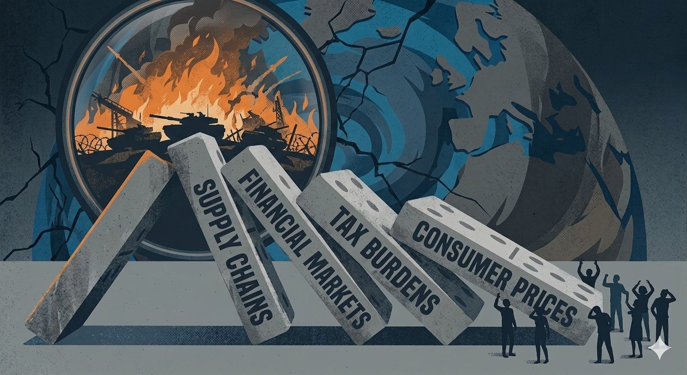 Who Pays for War? The Economic Burden on Non-Actors